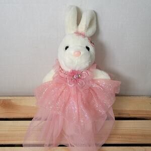 Wewill Ballerina Plush Bunny in Pink Tutu Dress